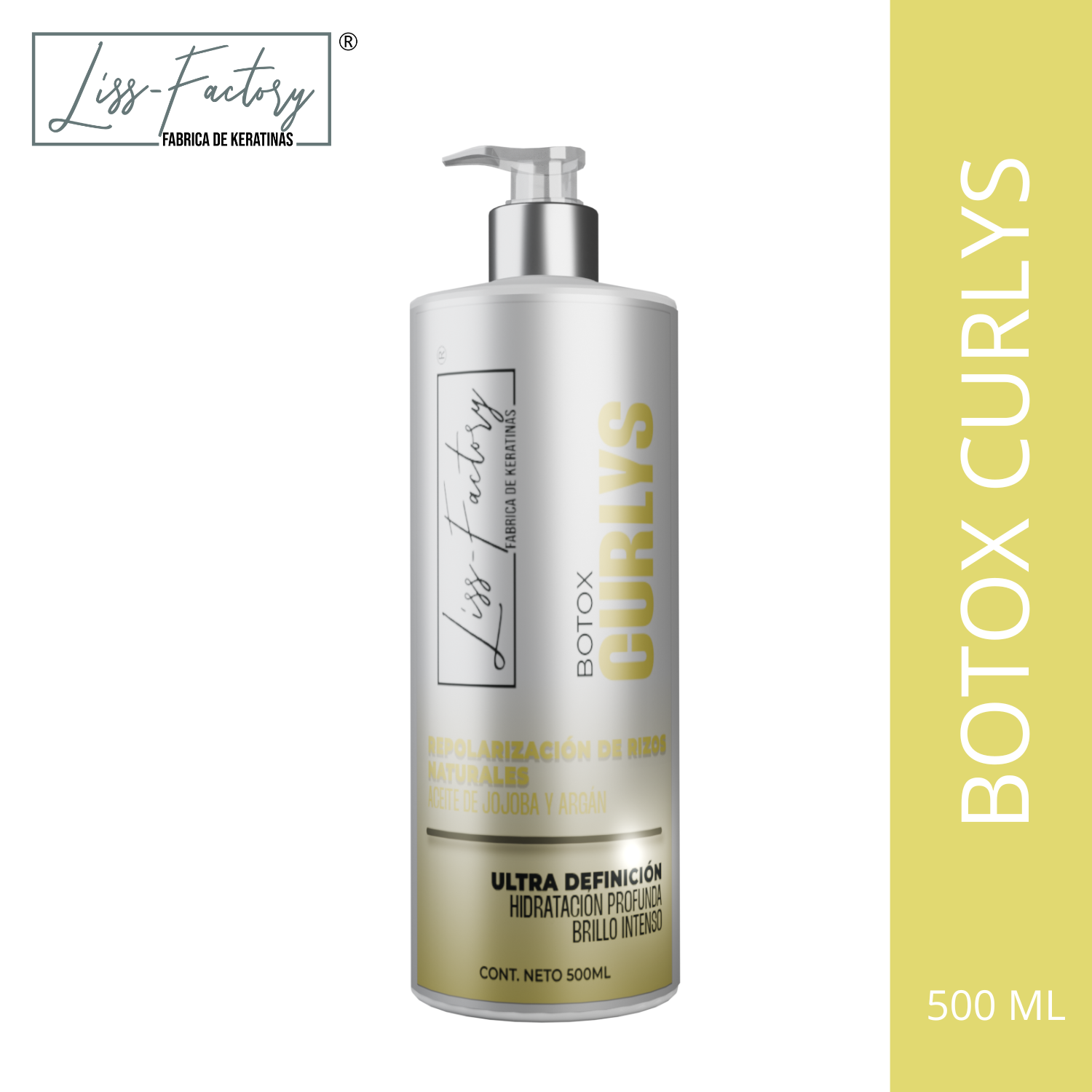 Botox Hidratante Curlys Liss-Factory 500 ml | Definición e Hidratación para Rizos