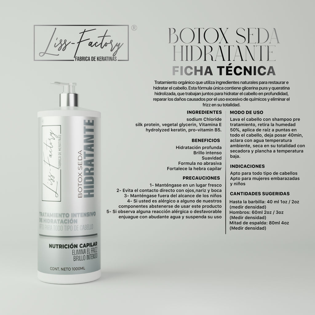 Kit Organic Liss-Factory 4 Fórmulas de Hidratación y Reparación 250 ml