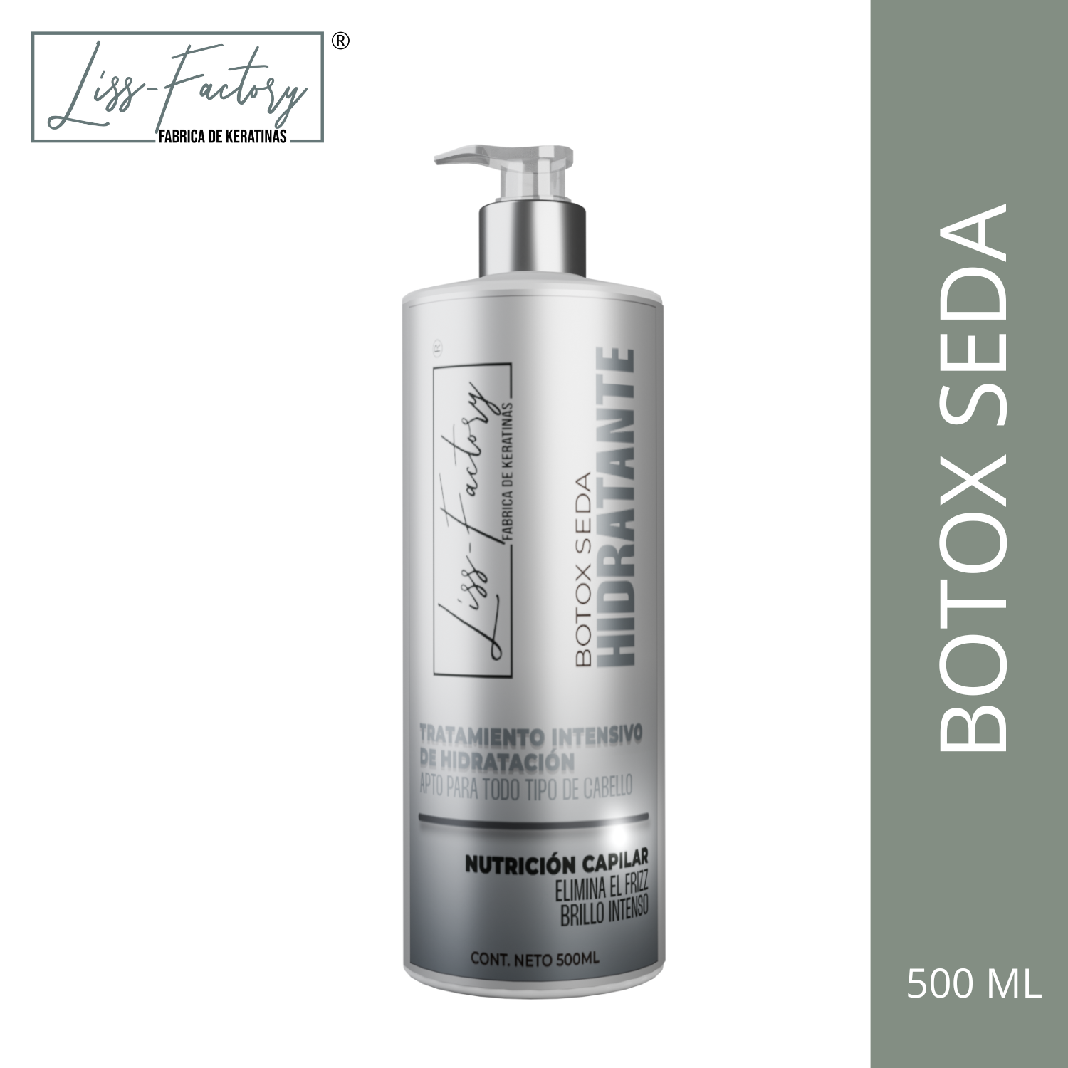 Botox Hidratante Efecto Seda Liss-Factory 500 ml | Hidratación y Reparación Capilar