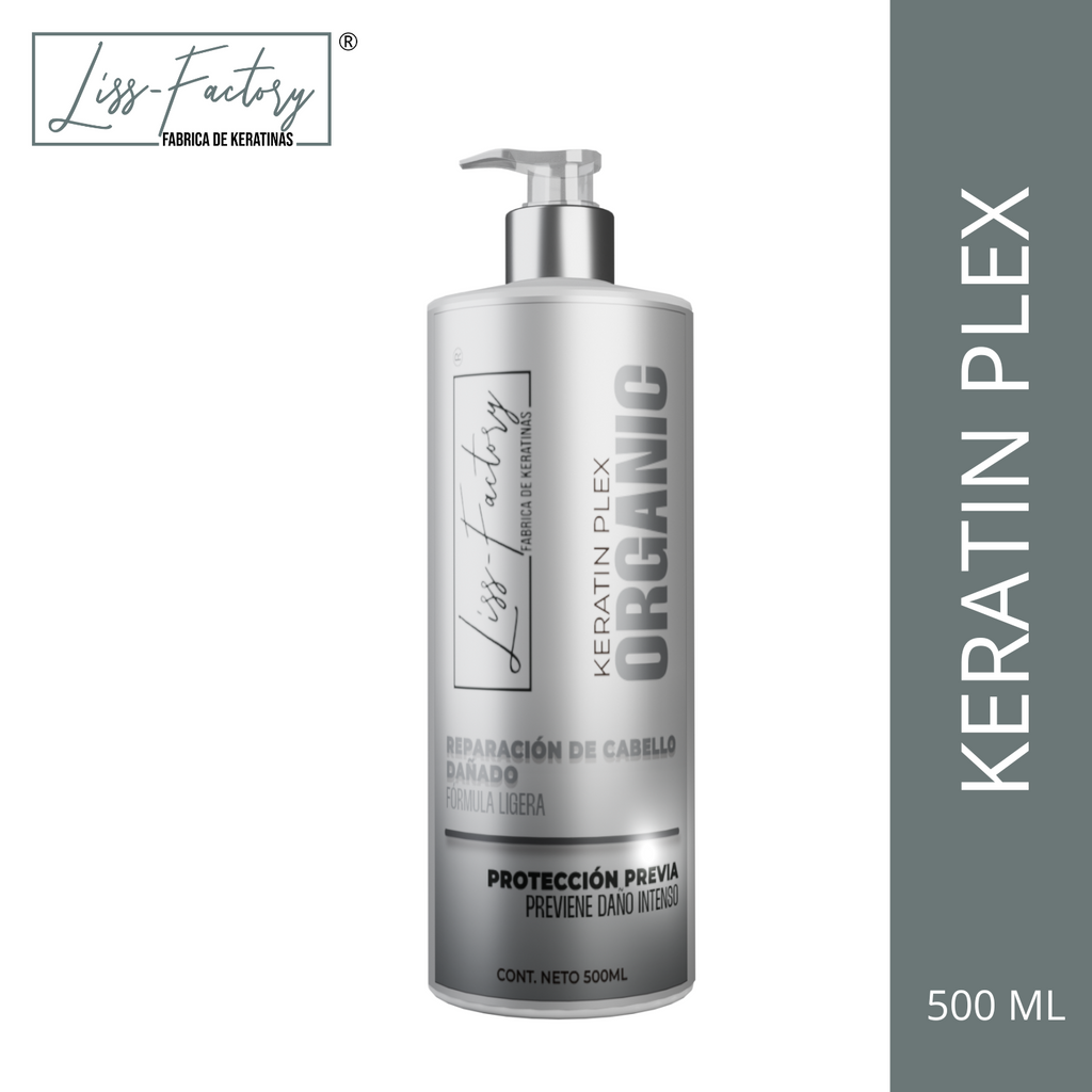 Keratin Plex Organic Liss-Factory 500 ml | Reconstrucción y Protección Capilar