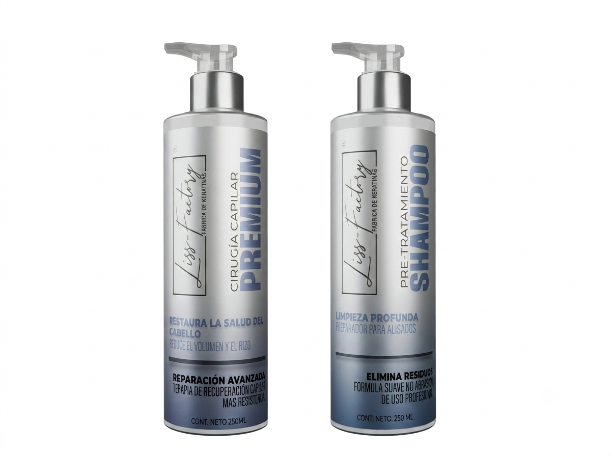 Kit Cirugía Capilar Profesional Liss-Factory 250 ml + Shampoo Pre 250 ml | Reparación Profunda